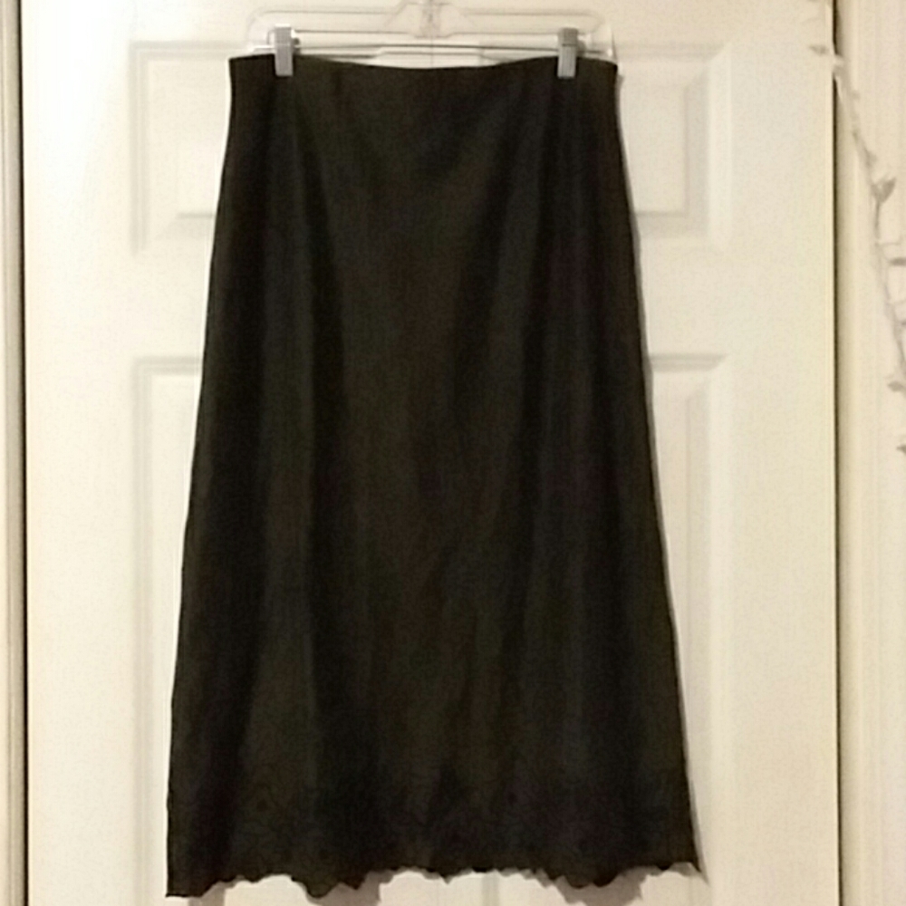 Villager Gray A-Line Skirt